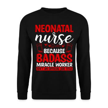 Infirmière de l’USIN Miracle Worker Nursing Essentials - Sweat-shirt Unisexe - noir - Devant - Alina (178cm) & Michal (187cm)