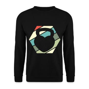 Weightlifting Weight Training Sport Fitness Trainer - Unisex Sweatshirt - black - Front - Alina (178cm) & Michal (187cm)