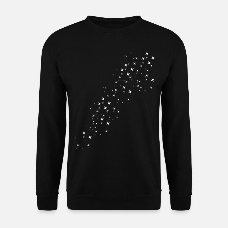 Pluie étoilée Blanc - Sweat-shirt Unisexe - noir