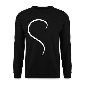 White Half Heart - Unisex Sweatshirt - black - Front - Alina (178cm) & Michal (187cm)