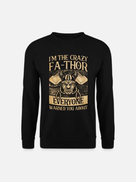 Fa-Thor Father Papa Dad - Unisex Sweatshirt - black