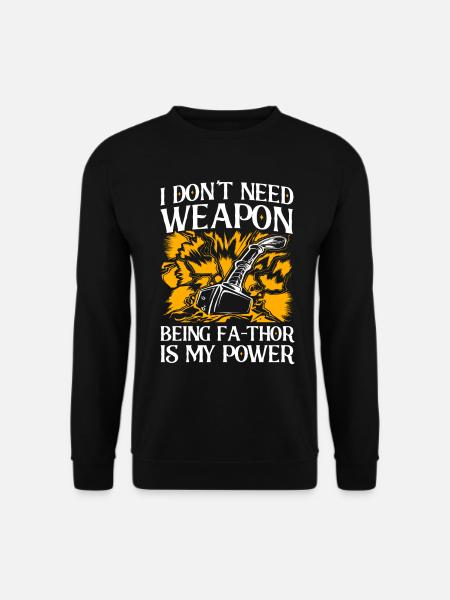 Fa-Thor Father Papa Dad - Unisex Sweatshirt - black