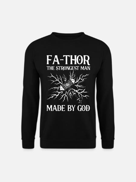 Fa-Thor Father Papa Dad - Unisex Sweatshirt - black
