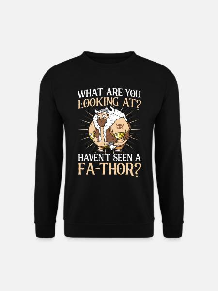 Fa-Thor Father Papa Dad - Unisex Sweatshirt - black