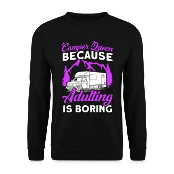Camping camping en plein air Camping Camping - Sweat-shirt Unisexe - noir - Devant - Alina (178cm) & Michal (187cm)