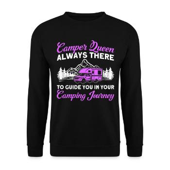 Camping camping en plein air Camping Camping - Sweat-shirt Unisexe - noir - Devant - Alina (178cm) & Michal (187cm)