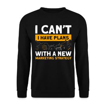 Strategie Marketing Manager Digitales Marketing - Unisex Pullover - Schwarz - Vorne - Alina (178cm) & Michal (187cm)