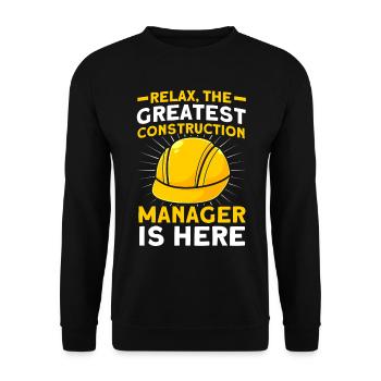 Les plus grands projets de construction de contremaîtres - Sweat-shirt Unisexe - noir - Devant - Alina (178cm) & Michal (187cm)