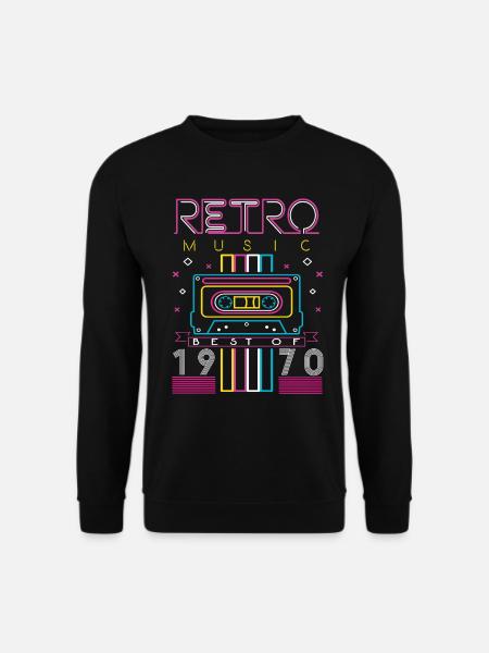 Best Of 1970 Retro Kassette Vintage Geburtstag - Unisex Pullover - Schwarz