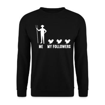 Me and my followers men squirrels - Unisex Sweatshirt - black - Front - Alina (178cm) & Michal (187cm)