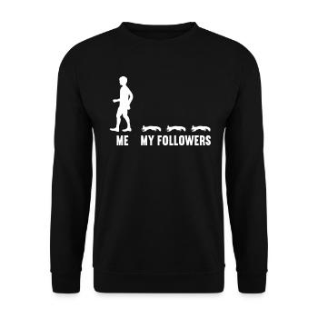 Me and my followers men squirrels - Unisex Sweatshirt - black - Front - Alina (178cm) & Michal (187cm)