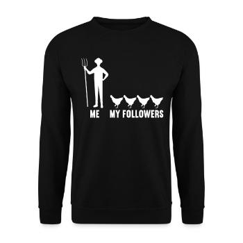 Moi et mes adeptes élever des poulets de poule - Sweat-shirt Unisexe - noir - Devant - Alina (178cm) & Michal (187cm)