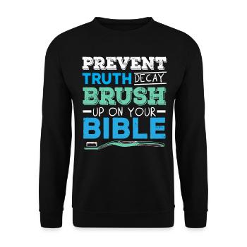 Prevention of truth errors Clean your Bi - Unisex Sweatshirt - black - Front - Alina (178cm) & Michal (187cm)