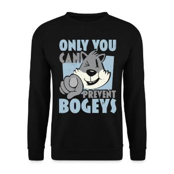 Only you can prevent the bogeys Disc Golf Frol - Unisex Sweatshirt - black - Front - Alina (178cm) & Michal (187cm)