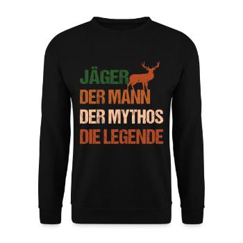 Drückjagd Jägerbekleidung Jagd T-Shirt - Unisex Pullover - Schwarz - Vorne - Alina (178cm) & Michal (187cm)