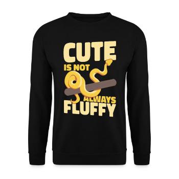 Serpent Serpent Mignon n’est pas toujours - Sweat-shirt Unisexe - noir - Devant - Alina (178cm) & Michal (187cm)