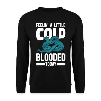 Serpent Serpent Pun Feelin' Un peu - Sweat-shirt Unisexe - noir - Devant - Alina (178cm) & Michal (187cm)