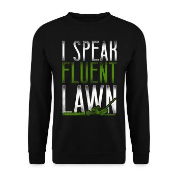 Lawn Mower Mowing Dad Father - Unisex Pullover - Schwarz - Vorne - Alina (178cm) & Michal (187cm)