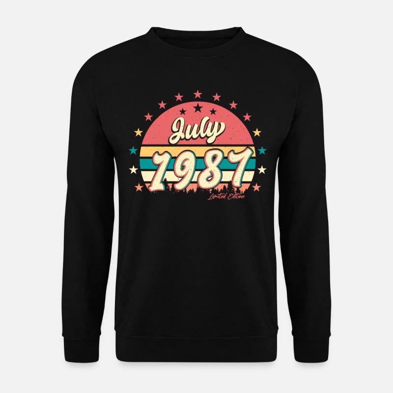 1987 Juli Beste Geschenkidee - Unisex Pullover - Schwarz