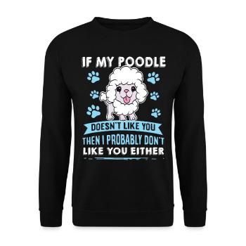 Dog Poodle Design for Dog Lovers - Unisex Sweatshirt - black - Front - Alina (178cm) & Michal (187cm)