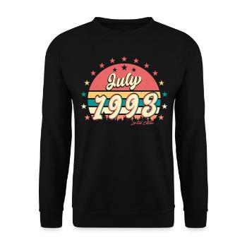 Year of construction 1993 in July - Unisex Sweatshirt - black - Front - Alina (178cm) & Michal (187cm)