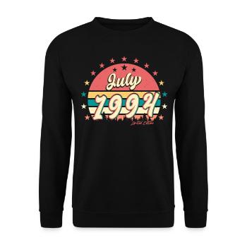 Baujahr 1994 Im Juli - Unisex Pullover - Schwarz - Vorne - Alina (178cm) & Michal (187cm)