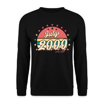Bestes Lebensjahr Juli 2000 - Unisex Pullover - Schwarz - Vorne - Alina (178cm) & Michal (187cm)