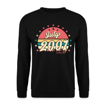 Bestes Lebensjahr Juli 2001 - Unisex Pullover - Schwarz - Vorne - Alina (178cm) & Michal (187cm)