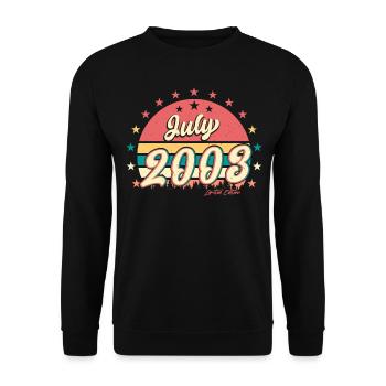 Bestes Lebensjahr Juli 2003 - Unisex Pullover - Schwarz - Vorne - Alina (178cm) & Michal (187cm)