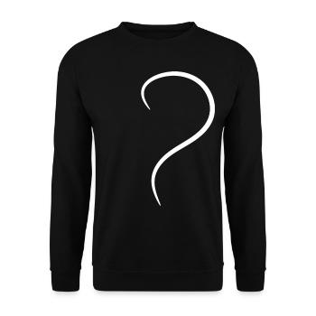 White Half Heart Design - Unisex Sweatshirt - black - Front - Alina (178cm) & Michal (187cm)