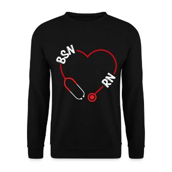 BSN Infirmière Diplômée Infirmières BSN Infirmières - Sweat-shirt Unisexe - noir - Devant - Alina (178cm) & Michal (187cm)