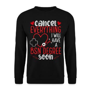 BSN Infirmière Sciences de l’École des Sciences Infirmières Diplômé - Sweat-shirt Unisexe - noir - Devant - Alina (178cm) & Michal (187cm)