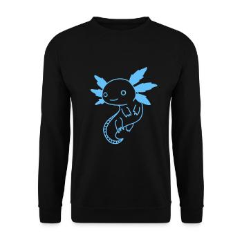 Axolotl Bleu Animal Amoureux Des Animaux Amphibien - Sweat-shirt Unisexe - noir - Devant - Alina (178cm) & Michal (187cm)