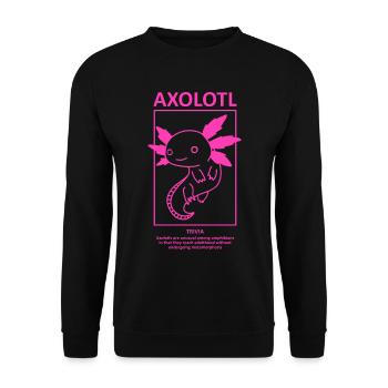 Amateur d’axolotl Ambystoma Mexicanum dessin - Sweat-shirt Unisexe - noir - Devant - Alina (178cm) & Michal (187cm)