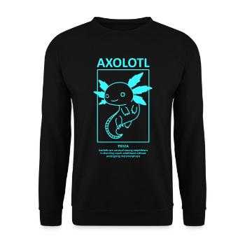 Doux Axolotl Ambystoma Kawaii Amphibians Breeder - Sweat-shirt Unisexe - noir - Devant - Alina (178cm) & Michal (187cm)