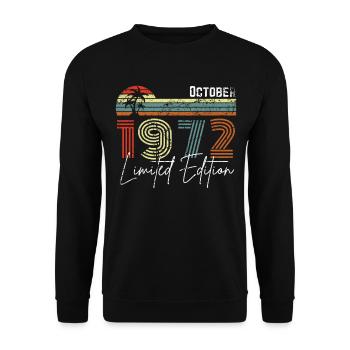 40 ans Octobre 1982 Vintage Édition Limitée - Sweat-shirt Unisexe - noir - Devant - Alina (178cm) & Michal (187cm)