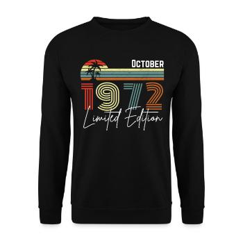 40 ans Octobre 1982 Vintage Édition Limitée - Sweat-shirt Unisexe - noir - Devant - Alina (178cm) & Michal (187cm)