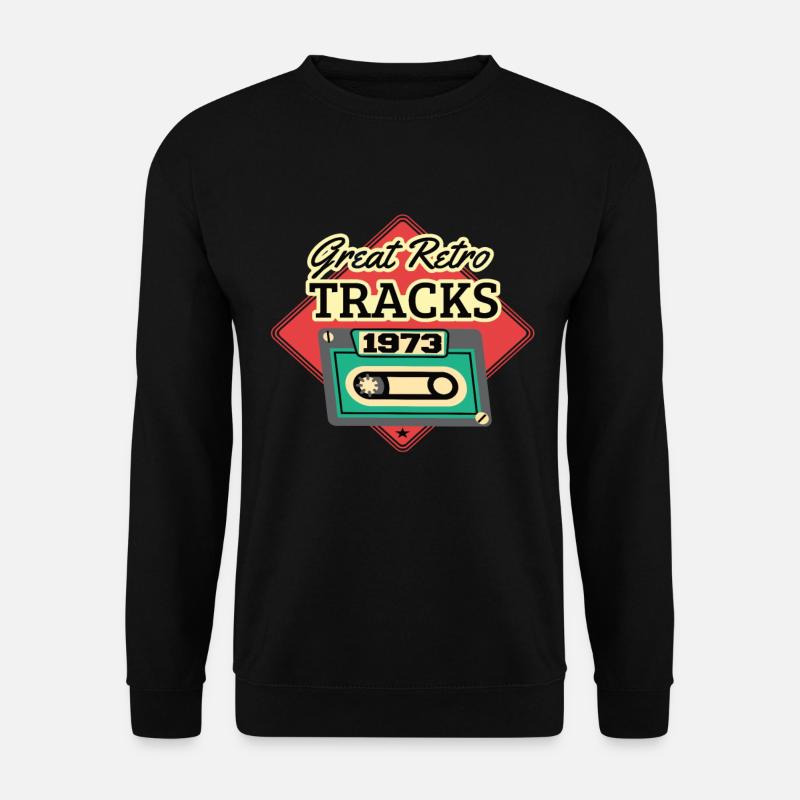 Great Retro Tracks 1973 Kassette Vintage - Unisex Pullover - Schwarz