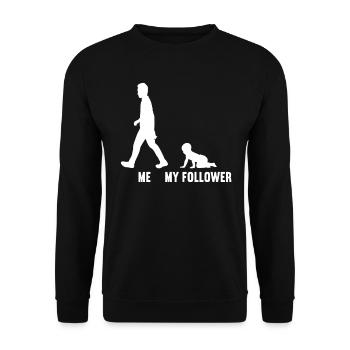 Moi et mon mari suiveur avec une petite fille - Sweat-shirt Unisexe - noir - Devant - Alina (178cm) & Michal (187cm)
