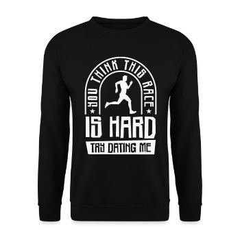 Jogger Runner Marathon Jogging Ski de fond - Sweat-shirt Unisexe - noir - Devant - Alina (178cm) & Michal (187cm)