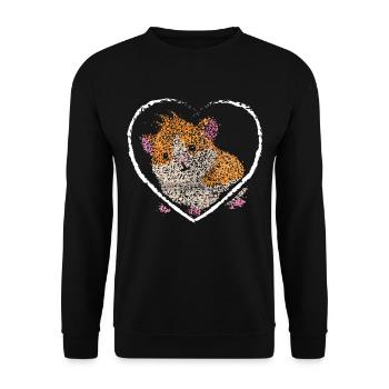 Cochon d’Inde Rongeurs cochons d’Inde - Sweat-shirt Unisexe - noir - Devant - Alina (178cm) & Michal (187cm)