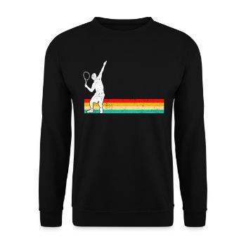 Tennis Rétro - Sweat-shirt Unisexe - noir - Devant - Alina (178cm) & Michal (187cm)
