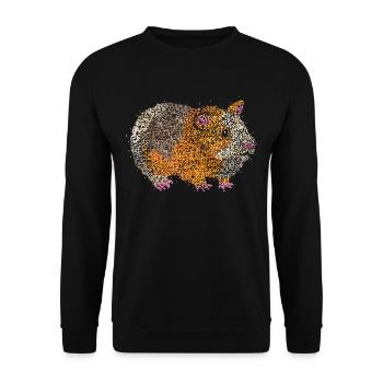 Cochon d’Inde Cochon - Sweat-shirt Unisexe - noir - Devant - Alina (178cm) & Michal (187cm)