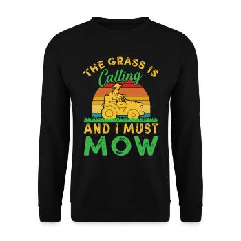 Motif de tondeuse à gazon pour hommes pour les jardiniers paysagistes - Sweat-shirt Unisexe - noir - Devant - Alina (178cm) & Michal (187cm)