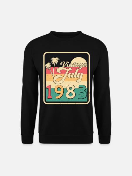 Voeux d'anniversaire pour juillet 1983 - Sweat-shirt Unisexe - noir