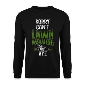 Lawn Mower Mowing Dad Father - Unisex Pullover - Schwarz - Vorne - Alina (178cm) & Michal (187cm)