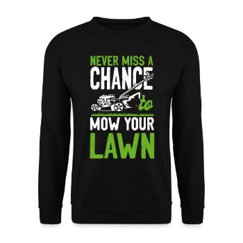 Lawn Mower Mowing Dad Father - Unisex Pullover - Schwarz - Vorne - Alina (178cm) & Michal (187cm)