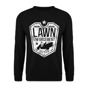 Lawn Mower Mowing Dad Father - Unisex Pullover - Schwarz - Vorne - Alina (178cm) & Michal (187cm)