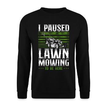 Lawn Mower Mowing Dad Father - Unisex Pullover - Schwarz - Vorne - Alina (178cm) & Michal (187cm)