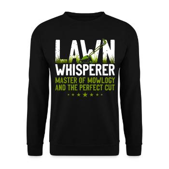 Lawn Mower Mowing Dad Father - Unisex Sweatshirt - black - Front - Alina (178cm) & Michal (187cm)
